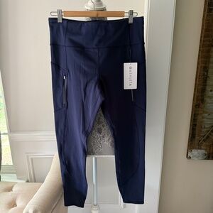 Athleta Rainier Tight/Legging Rainier Navy Blue Size L - NWT